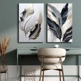 Wallity Conjunto de 2 Lienzos Decorativos Multicolor (45 x 70 cm)